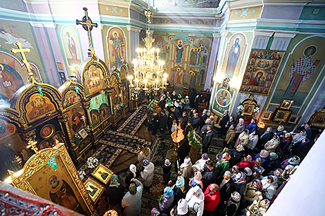 Вербная нядзеля ў гродзенскім Свята-Раства-Багародзічным мітрапаліцкім жаночым манастыры