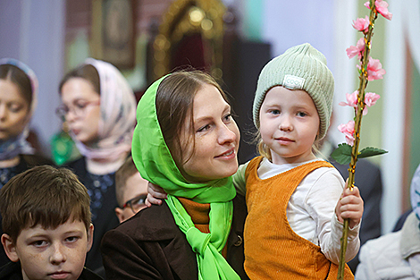 Вербная нядзеля ў гродзенскім Свята-Раства-Багародзічным мітрапаліцкім жаночым манастыры
