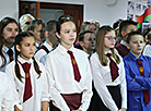 Вучні сярэдняй школы імя П.І. Клімука ў вёсцы Тамашоўка 