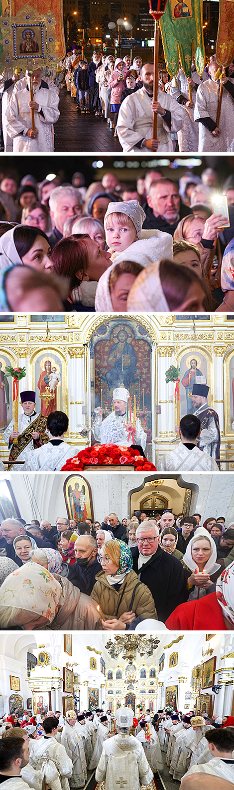 Святочнае богаслужэнне ў мінскім Свята-Духавым кафедральным саборы
