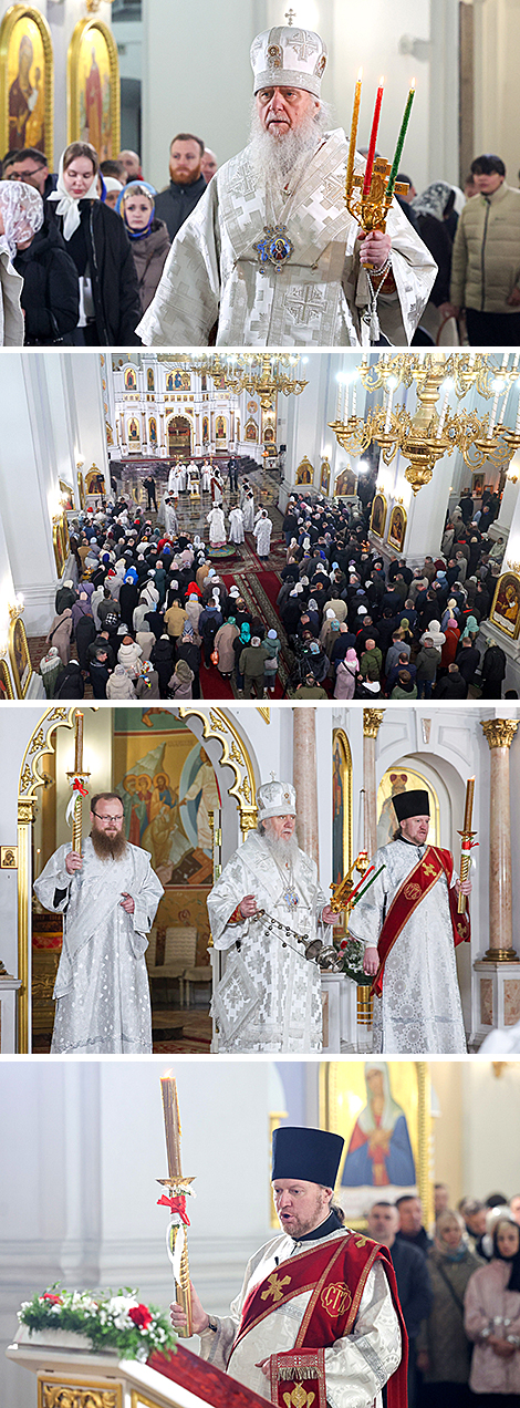 Святочнае богаслужэнне ў віцебскім Свята-Успенскім кафедральным саборы