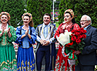 Церемония открытия плиты народного артиста Беларуси Леонида Захлевного