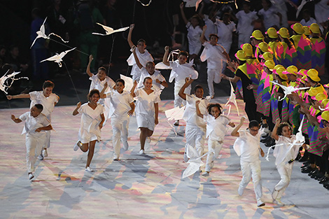 The opening ceremony of the Olympic Games 2016 in Rio