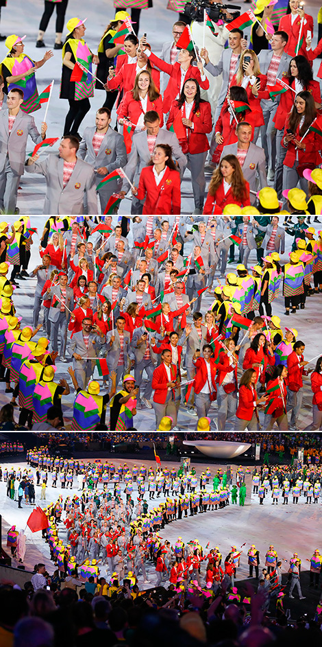 Belarus at the opening ceremony of the Olympic Games 2016