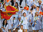 Team Montenegro at the opening ceremony of the 2016 Olympic Games