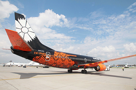 Exclusive from Belavia and the World of Tanks: rebranded airliner unveiled in Minsk