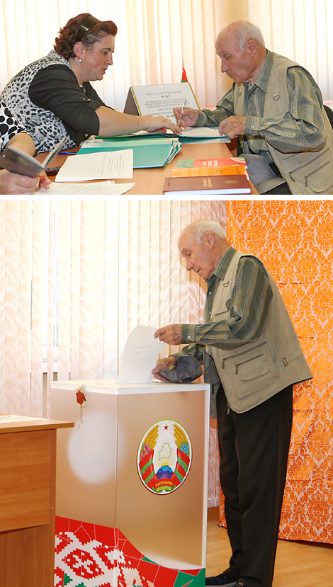 Polling station in Minsk 