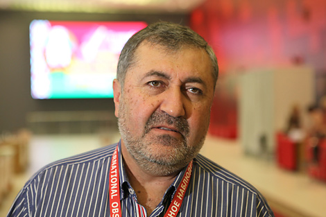 CIS оbserver Razmik Khumaryan at a polling station in Gomel