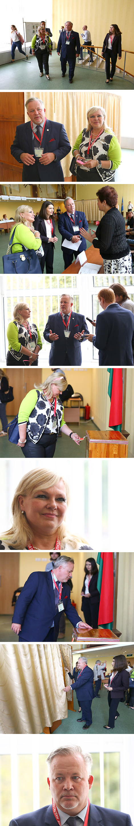 Наблюдатели ОБСЕ посетили участок для голосования №10 в Минске