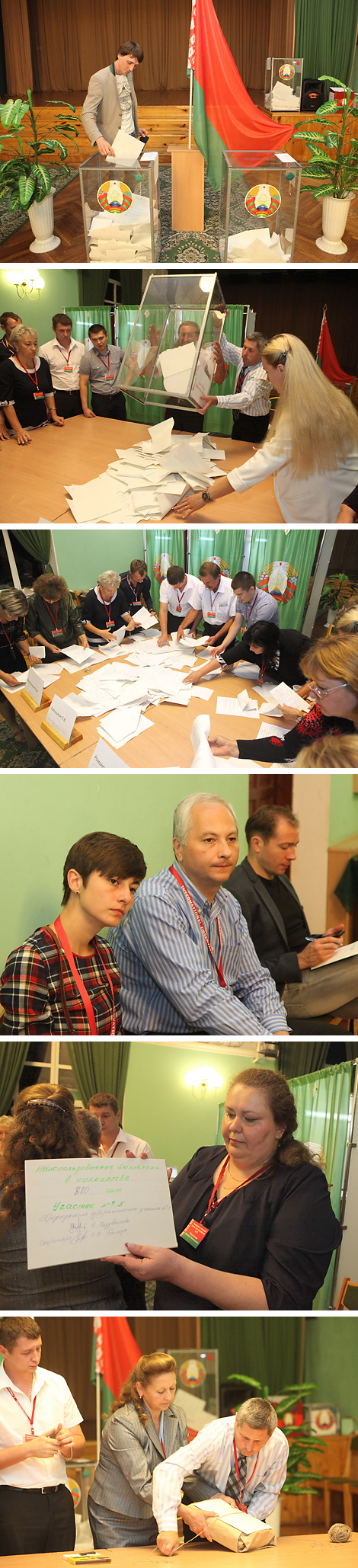 Vote count at polling station No.5 in Gomel
