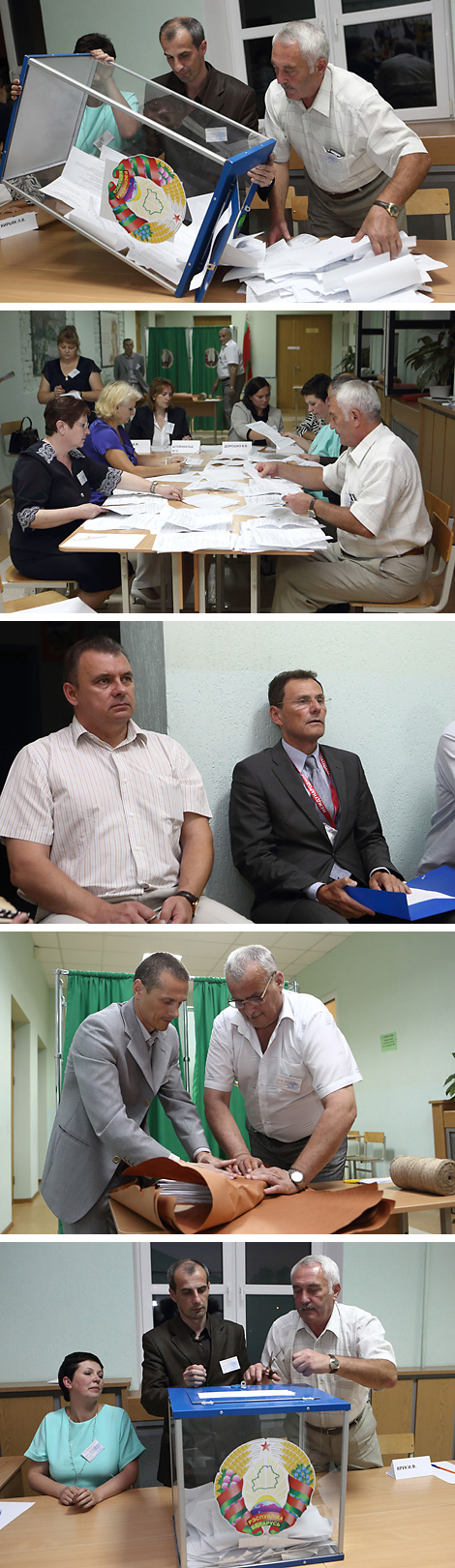 Vote count at polling station No. 10 in  Grodno-Nothern constituency No. 51