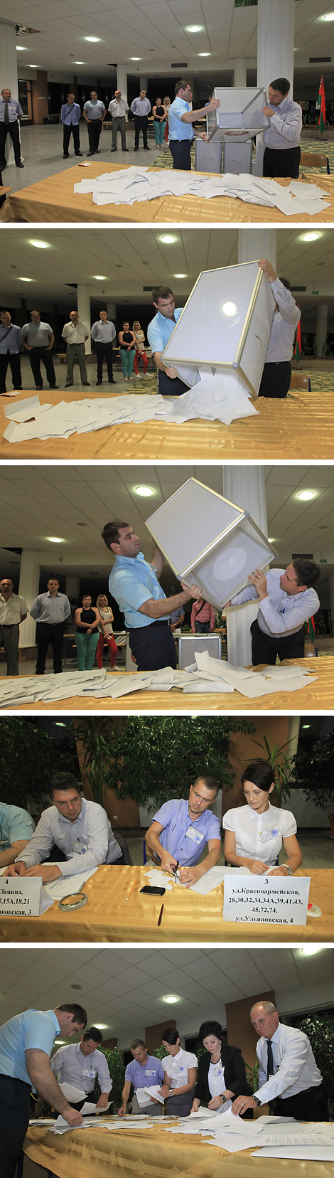 Counting of votes in Minsk 