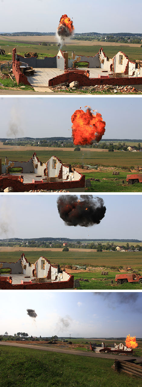 Reenactment of a Great Patriotic War battle 