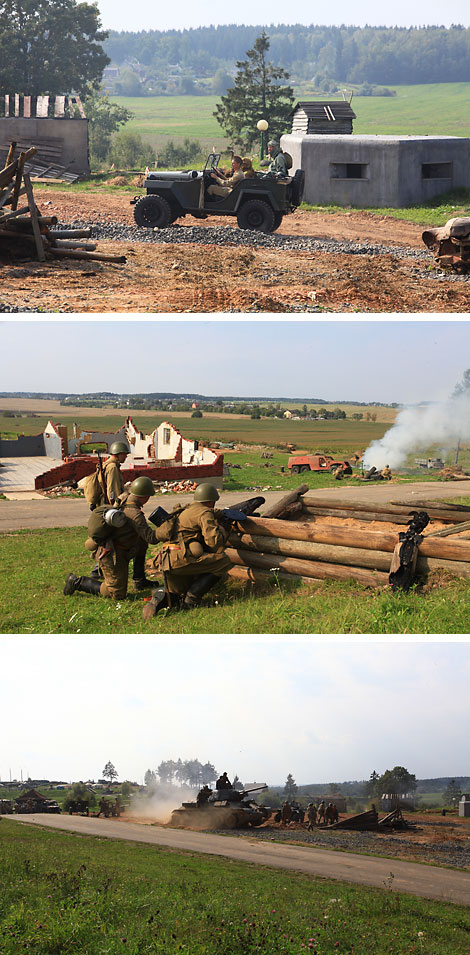 Reenactment of a Great Patriotic War battle 