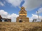 Straw sculptures in Belarusian fields