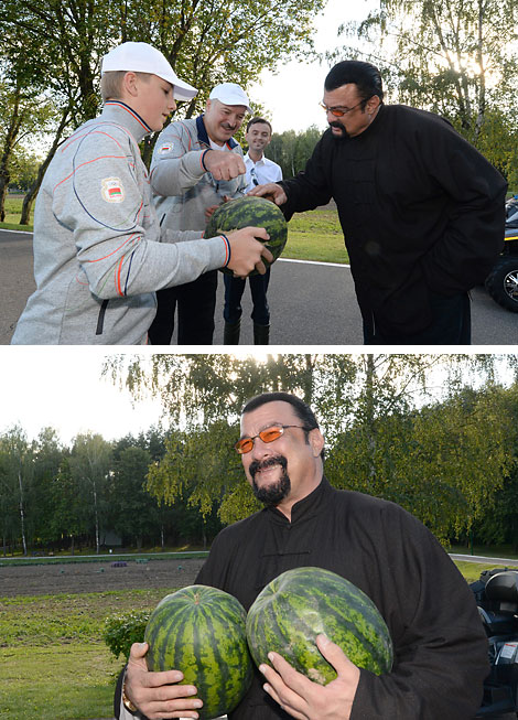 Alexander Lukashenko and Steven Seagal