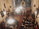 The music of legendary composer of the 20th century Dmitry Shostakovich was for the first time played in the Virgin Mary Cathedral in the village of Shemetovo, Myadel District