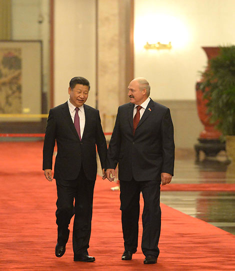 Xi Jinping and Alexander Lukashenko 