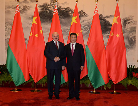 Alexander Lukashenko and Xi Jinping