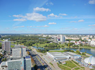 The bird's-eye view of Minsk