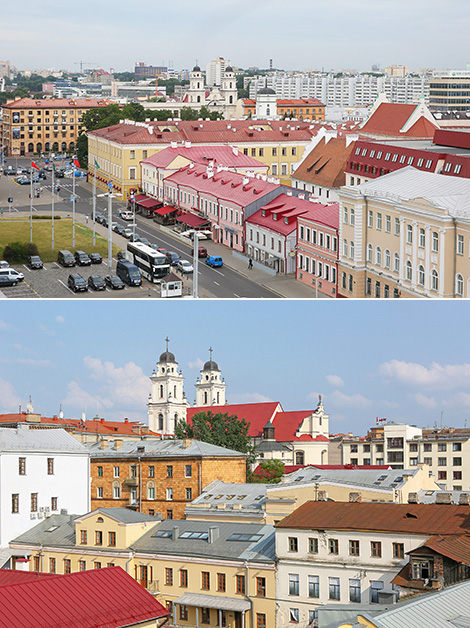 Historical center of Minsk. The Upper City panorama