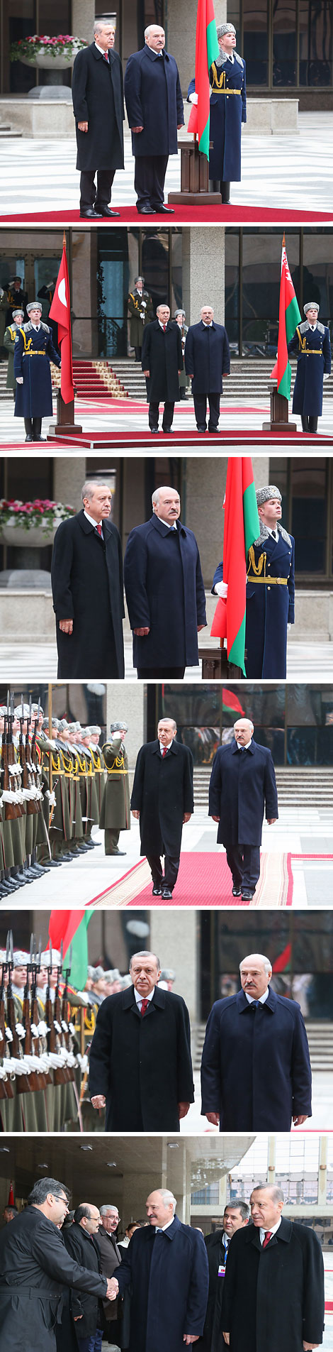 Церемония официальной встречи Президента Турции во Дворце Независимости