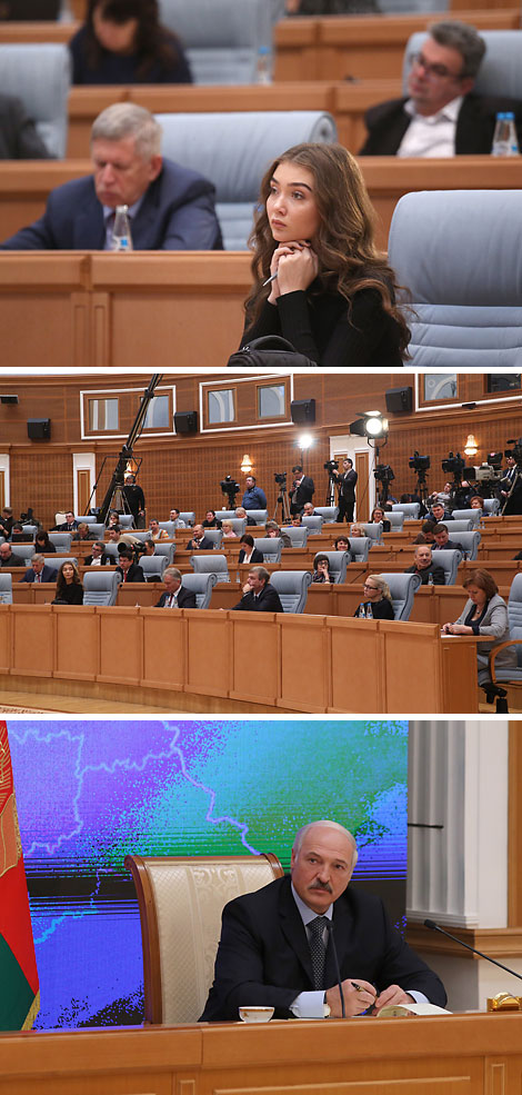 Аляксандр Лукашэнка адказаў на пытанні расійскіх журналістаў і блогераў