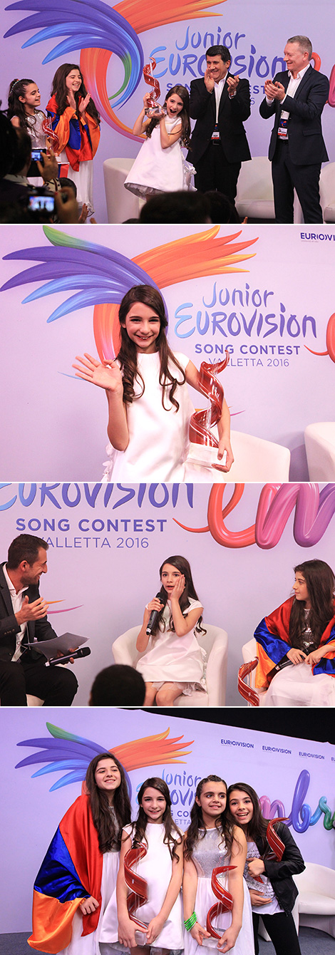 The winner of the 2016 Junior Eurovision Song Contest Mariam Mamadashvili (Georgia) 