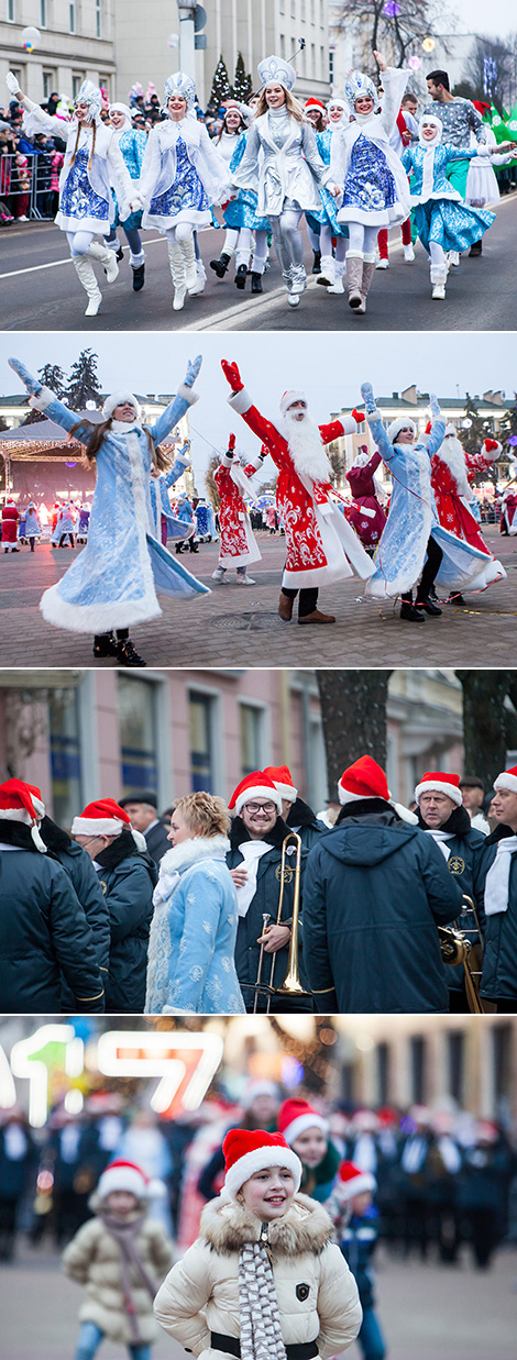 Christmas tree lighting ceremony in Brest 