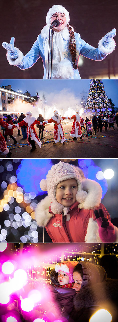 Christmas tree lighting ceremony in Brest