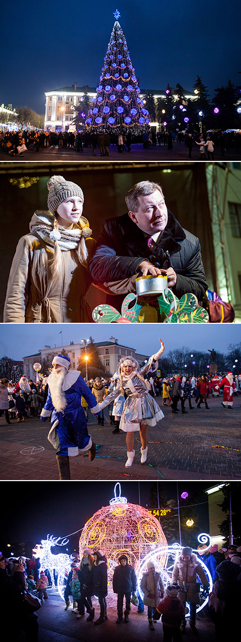 Christmas tree lighting ceremony in Brest