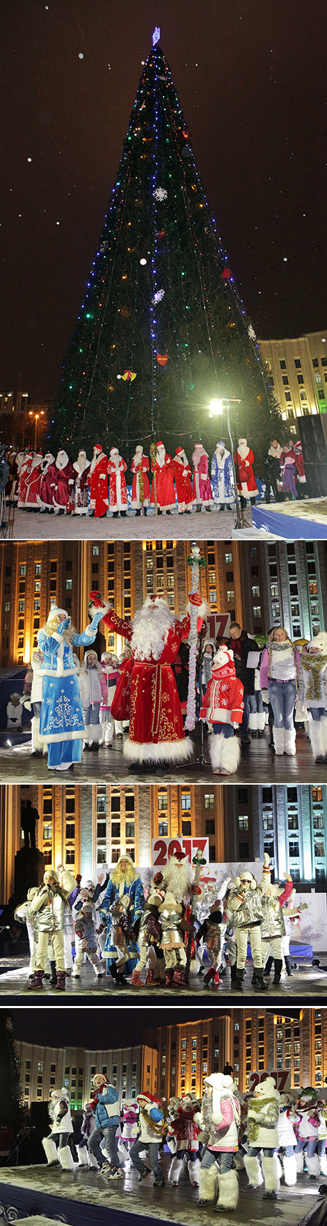 Christmas tree lighting ceremony in Mogilev 