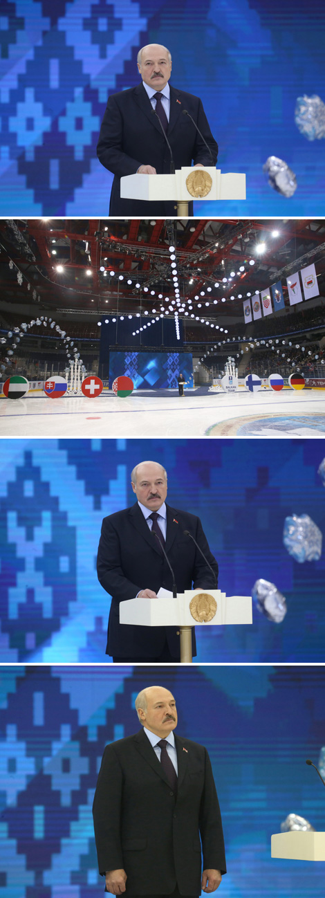 Official opening ceremony of the 13th Christmas Amateur Ice Hockey Tournament for the Prize of the President of Belarus