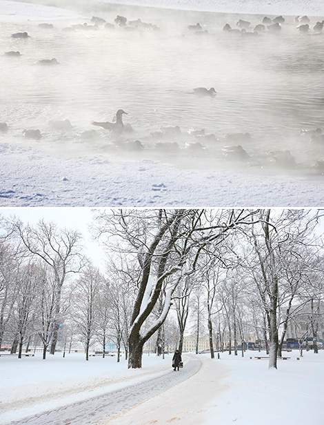 January frosts in Minsk