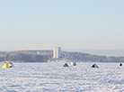 Winter fishing at Minskoye More Lake