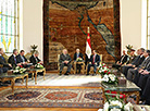 Belarus President Alexander Lukashenko and Egypt President Abdel Fattah el-Sisi hold extended negotiations 
