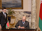 Belarus President Alexander Lukashenko and Egypt President Abdel Fattah el-Sisi signed a joint declaration