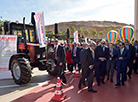 Belarus President Alexander Lukashenko and Egypt President Abdel Fattah el-Sisi at the exhibition of Belarusian machines and vehicles in Cairo