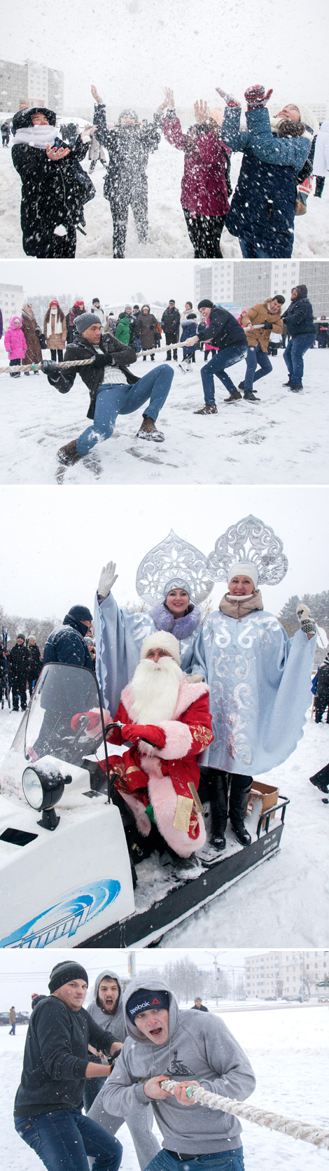 Праздник снега прошел в Витебске