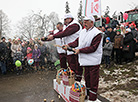 Winners of the second race, Mikhail Shumilo, Andrei Matveyev and Nikolai Chukhnov