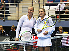 Aleksandra Sasnovich and Kiki Bertens