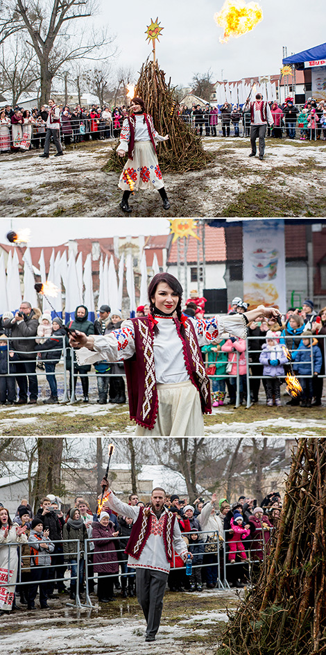 Maslenitsa celebrations in Brest city park