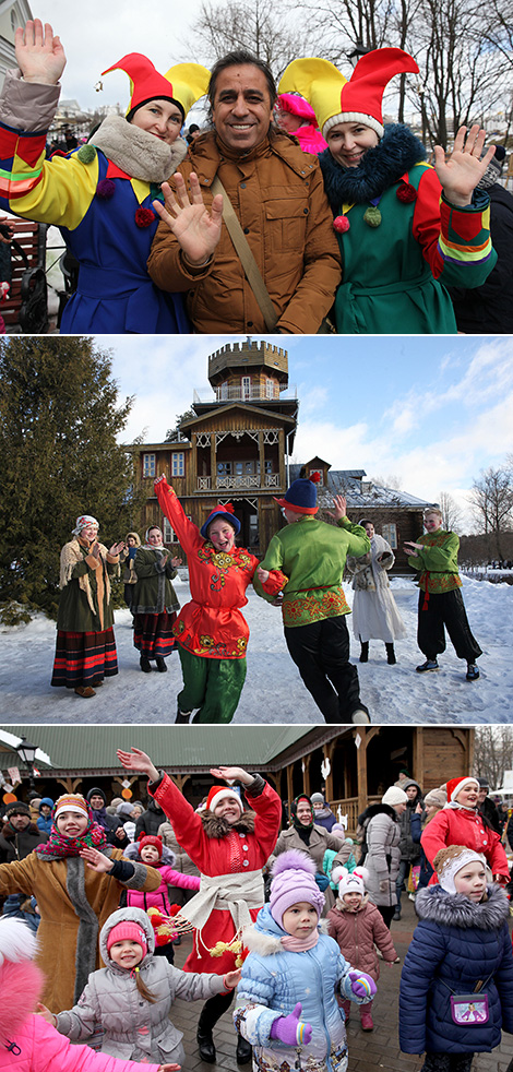 Maslenitsa celebrations in Ilya Repin Museum in Zdravnevo