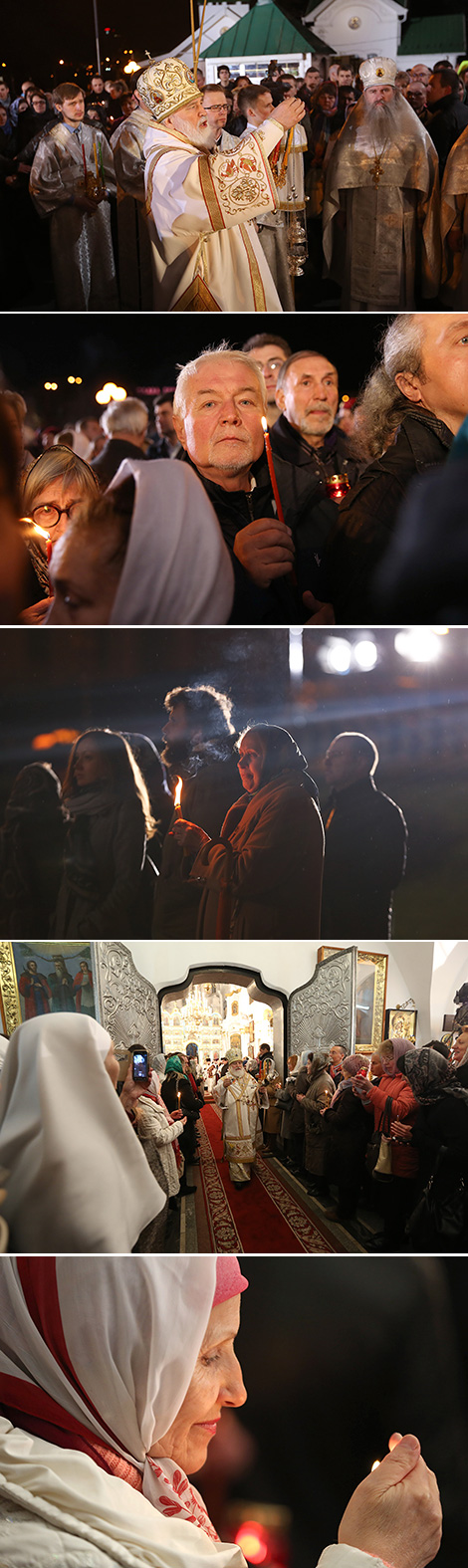 Easter service in the Holy Spirit Cathedral, Minsk