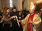 Sacred procession and Easter Eve in St. Francis Xavier Cathedral, Grodno
