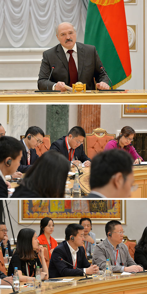 亚历山大.卢卡申科会见了中国新闻记者代表团