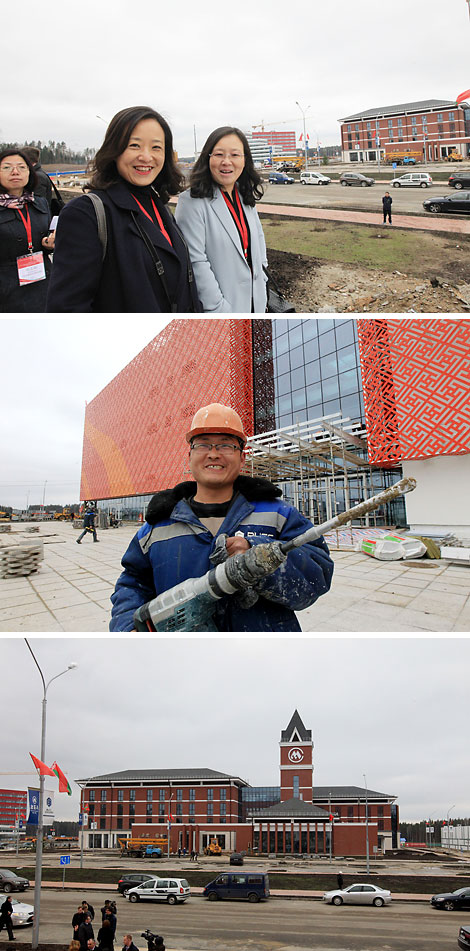 中国媒体代表团访问了巨石中白工业园