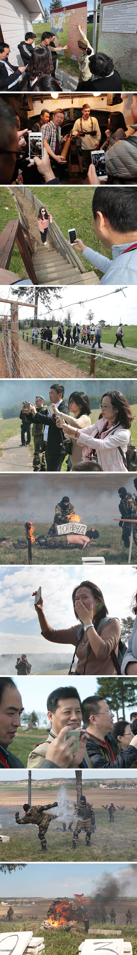 Chinese journalists visit the Stalin Line