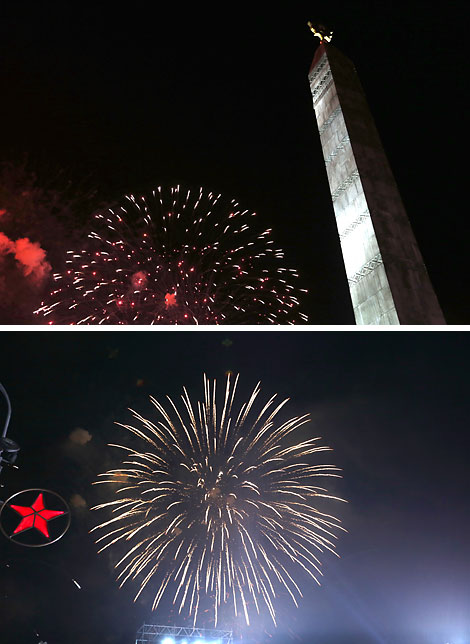 Festive salute in Minsk