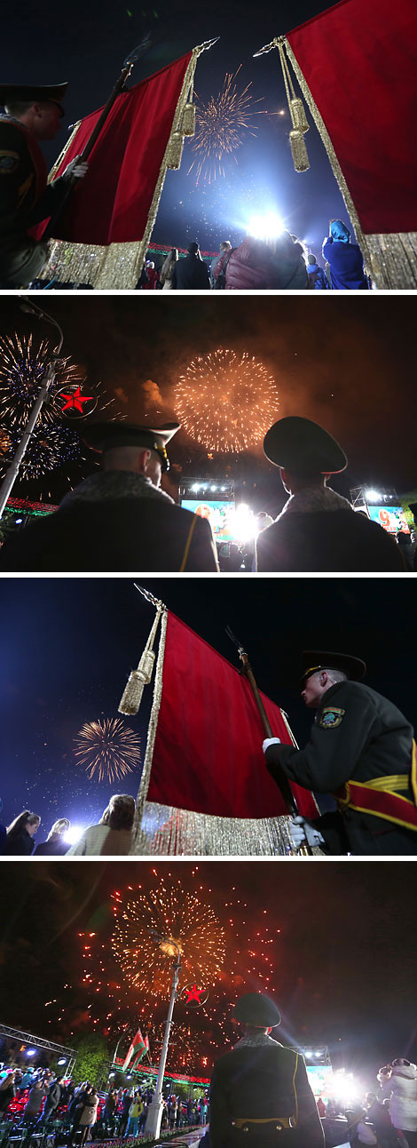Festive salute in Minsk
